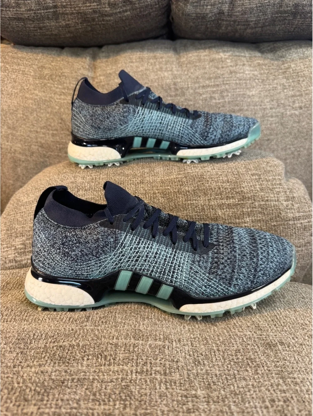 Adidas Tour360 XT Parley Primeknit Golf Shoes Men's Size 10 Blue Green G28374